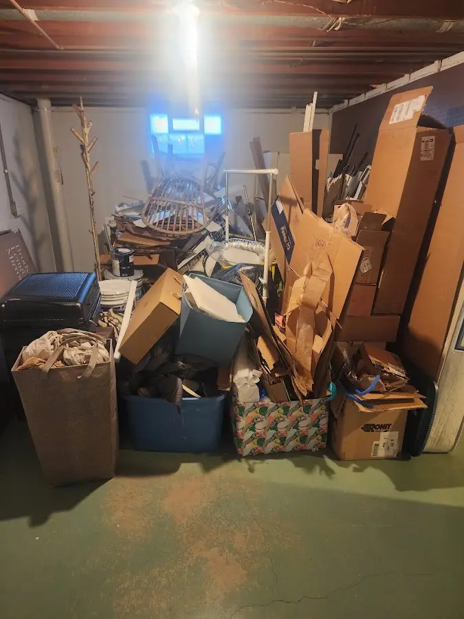 Roll-off dumpster container at job site for 6 Yard Dumpster Rental in Oakridge